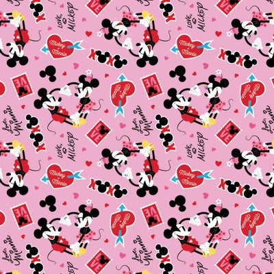 Camelot Fabrics Mickey and Minnie Valentine Fabric to Sew