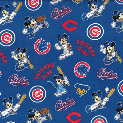 LA Los Angeles Dodgers & Mickey Mouse - MASHUP MLB Disney- high quality  quilting cotton from the bolt - half yards or full yards