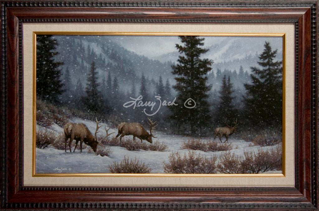 Evening Solitude - Rocky Mountain Elk | Larry Zach Wildlife Art