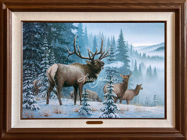 Storm's End - Rocky Mountain Elk – Larry Zach Wildlife Art