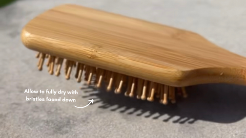 how to dry a bamboo hairbrush