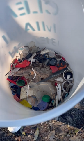 Plastic Litter in a bucket