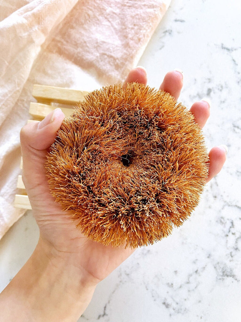 Coconut Fiber Dish Scrub Donut Brush – Neighborly