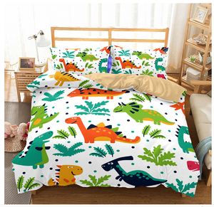 Jurassic Dinosaur Bedding Set King Size Lifelike Cool Duvet Cover