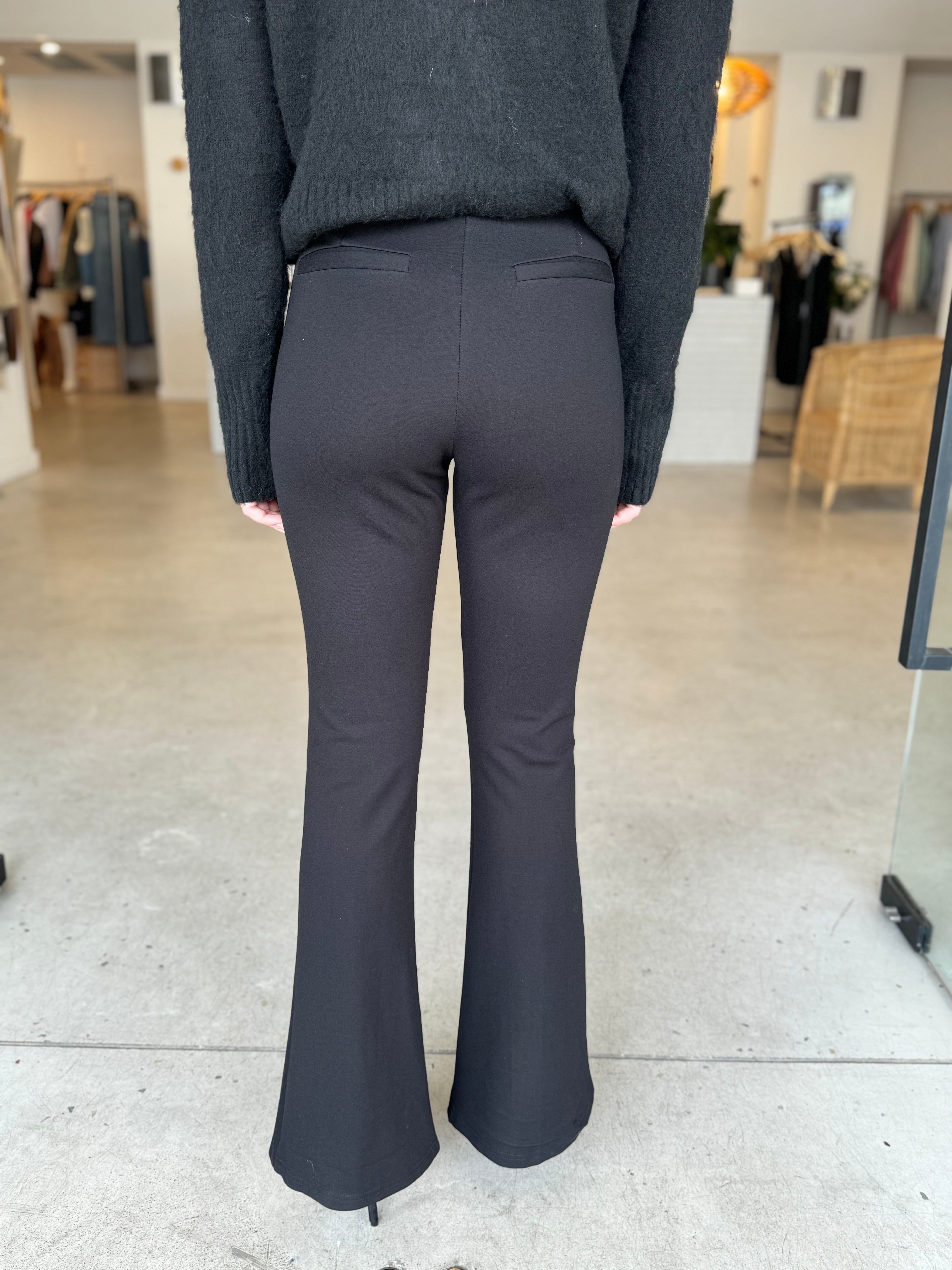 DALLAS STRETCH FLARE PANT - BLACK