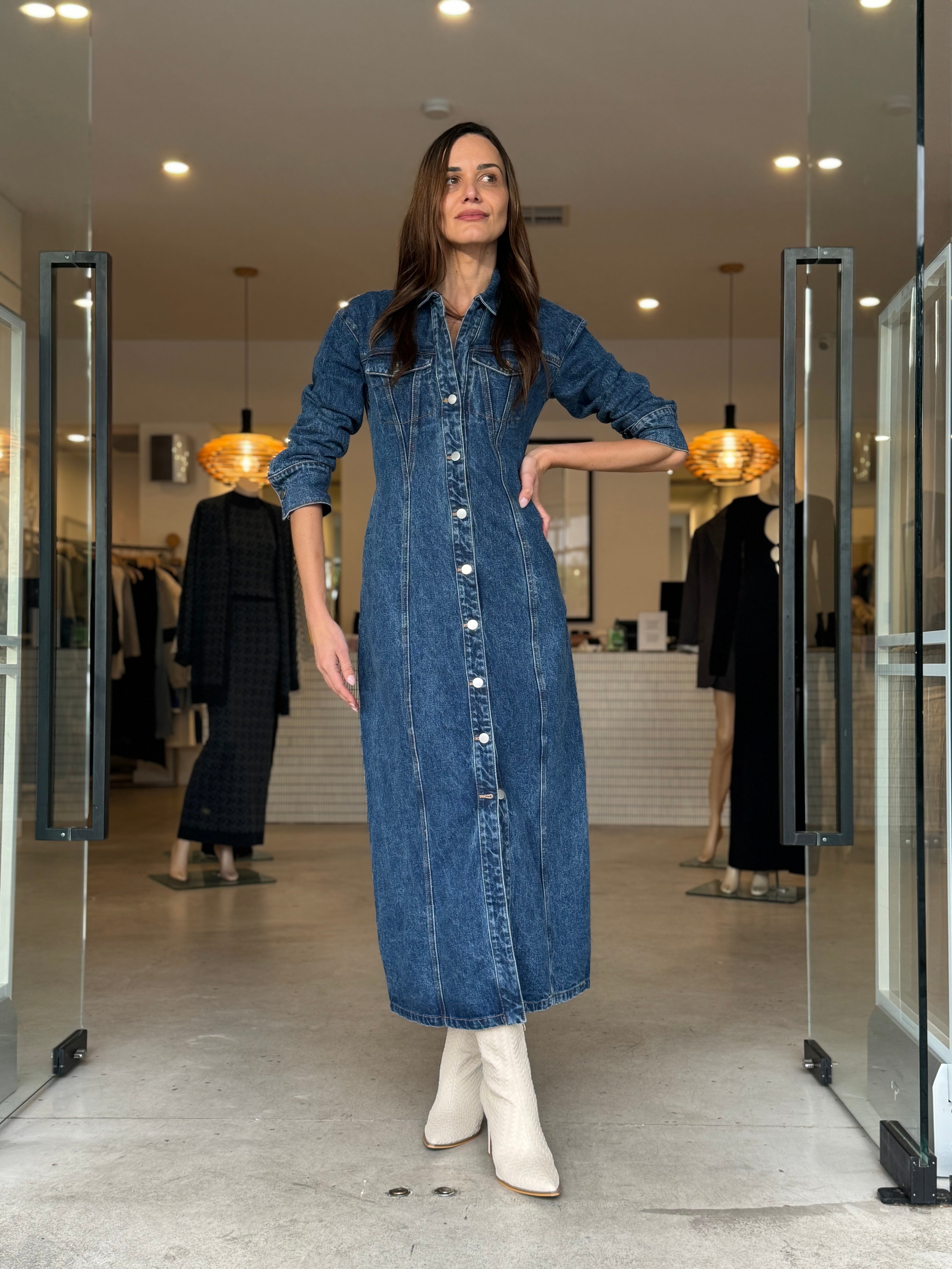 LUCA DENIM MAXI DRESS