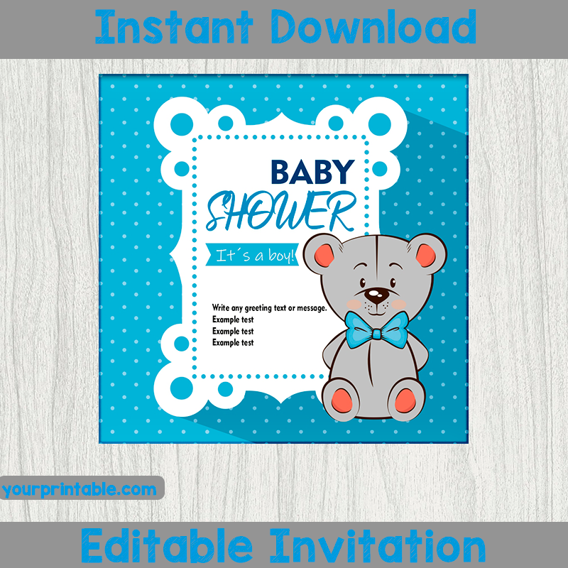 invitation cards for baby shower boy