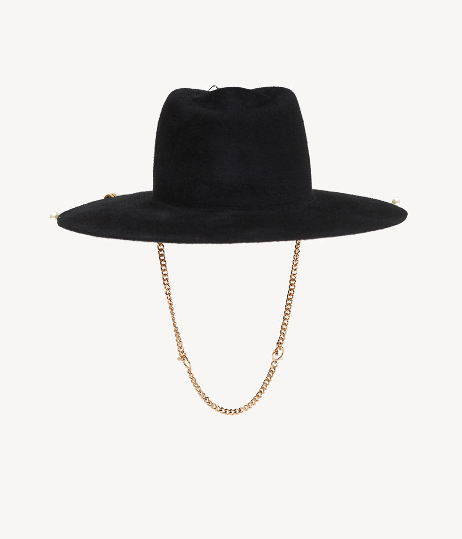 black fedora hat for women