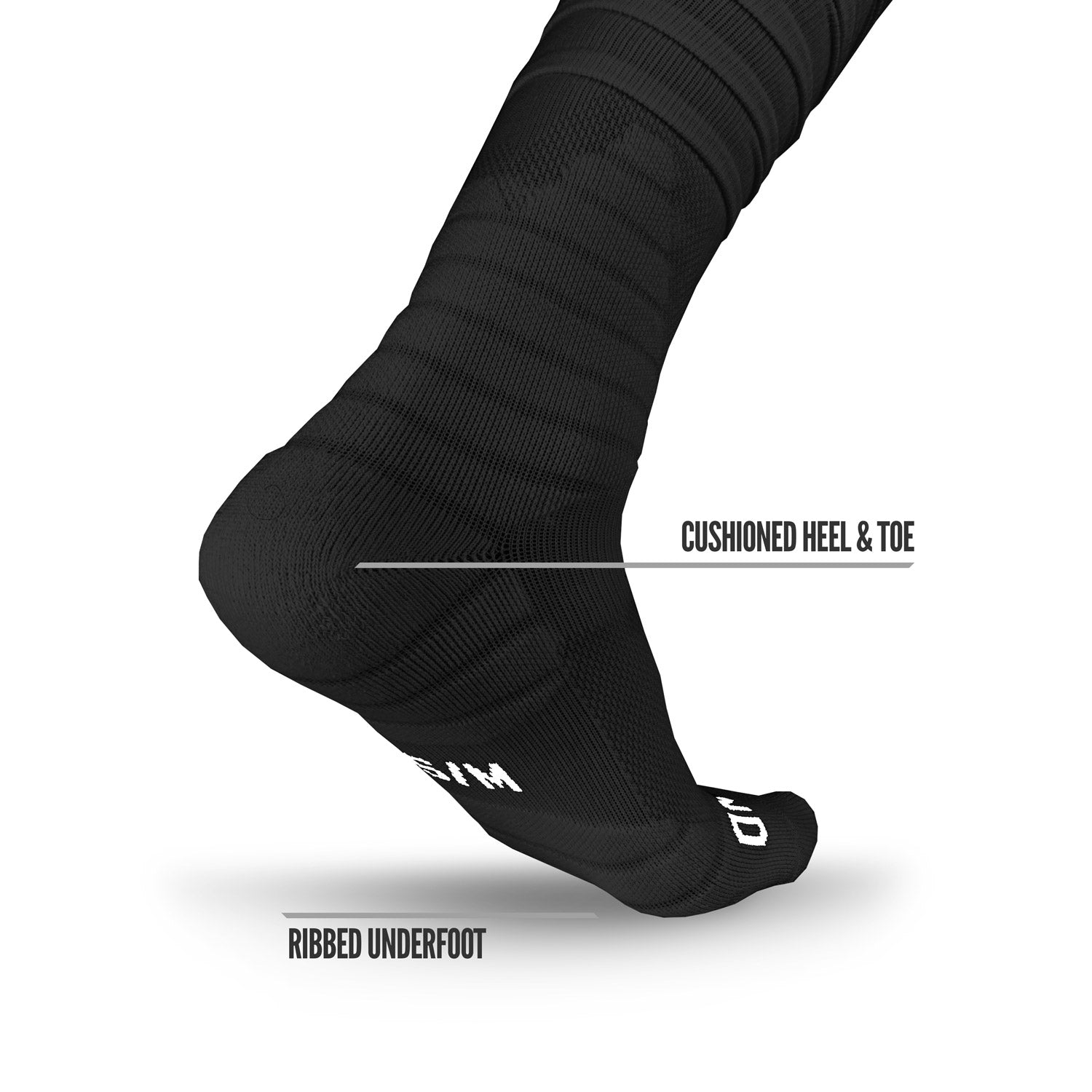 NXTRND XTD Padded Scrunch Football Socks Black