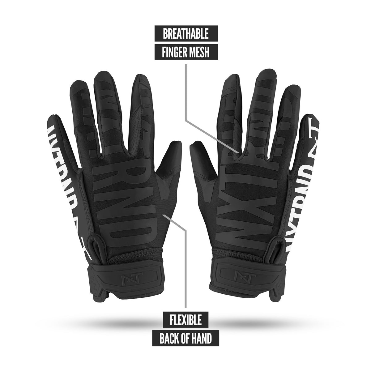 NXTRND G1® Football Gloves Black