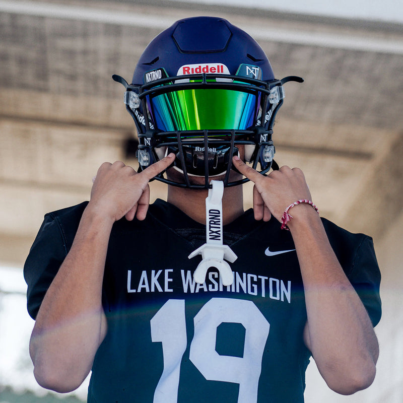 green tinted football visor