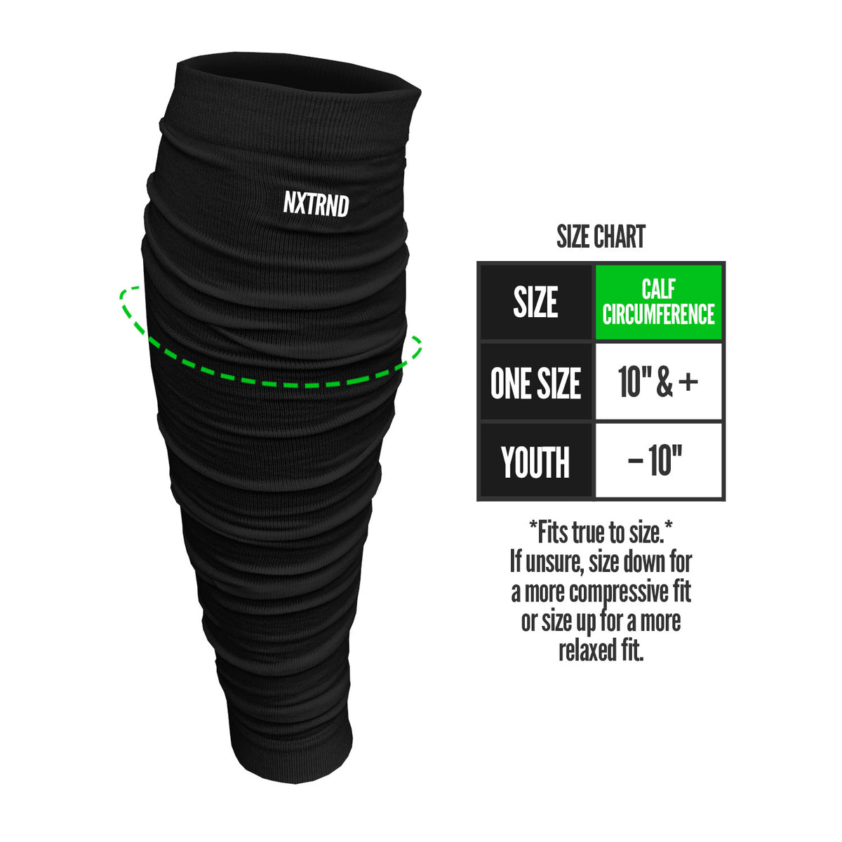 NXTRND Scrunch Football Leg Sleeves Black