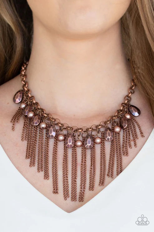 Paparazzi Jewelry Sunburst Season - Copper Necklace