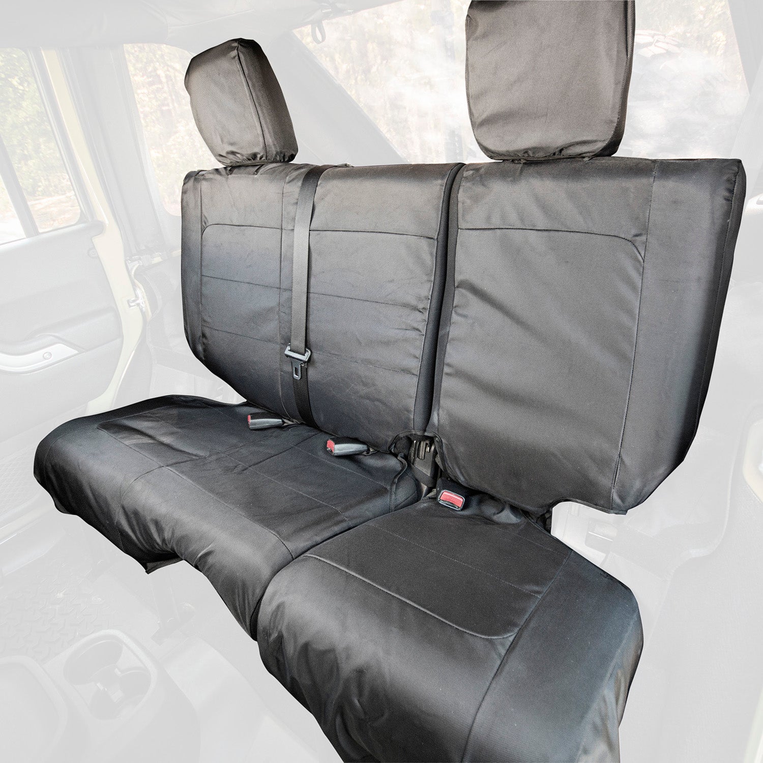 Ballistic Seat Cover, Rear, Black; 11-18 Jeep Wrangler JKU, 4 Door - 1 –  AWT Jeep Edition