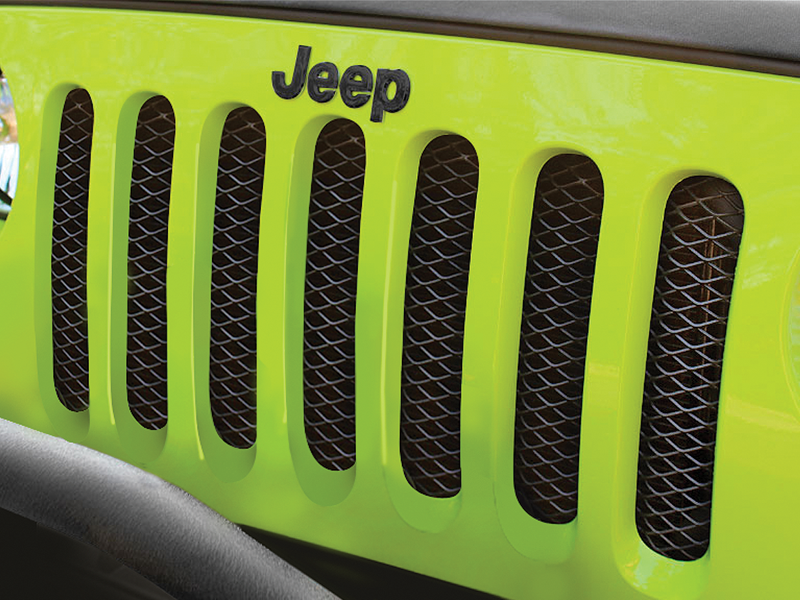 Grille Insert, Mesh, Black; 07-18 Jeep Wrangler JK  – AWT Jeep  Edition