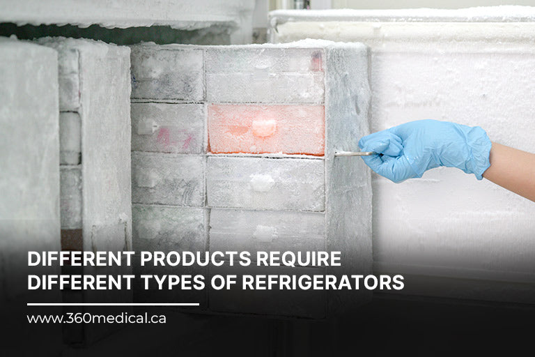 Different products require different types of refrigerators