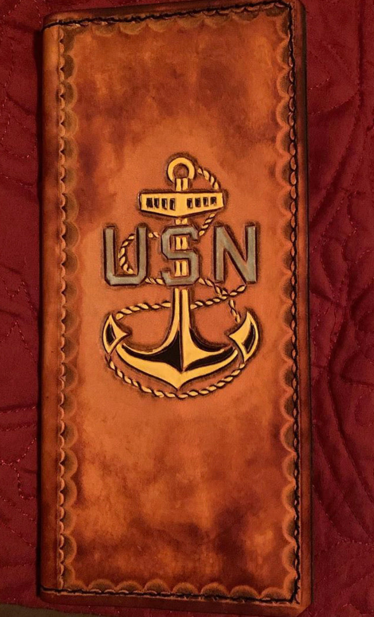 Custom Leather Tally Book