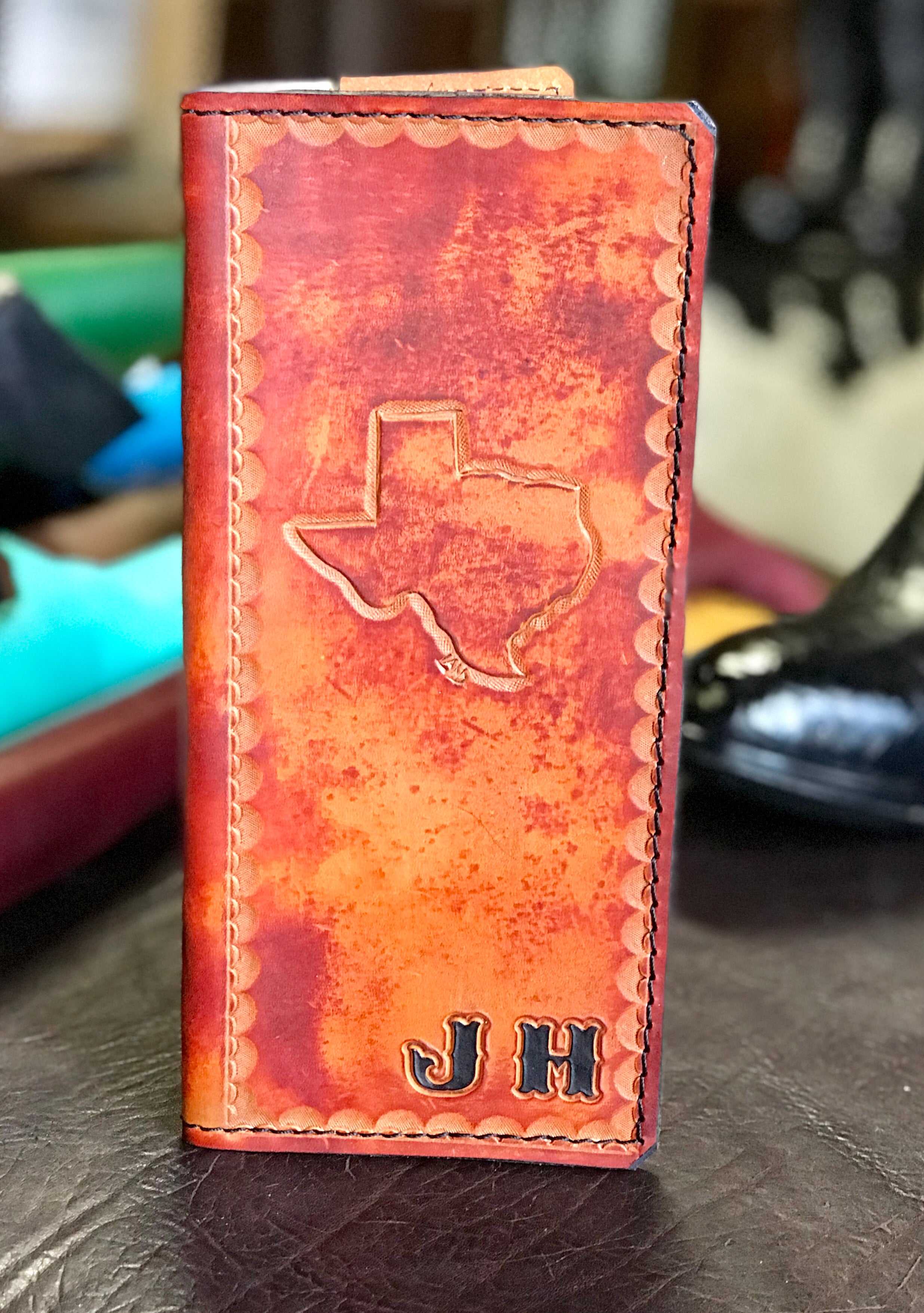 Custom Leather Tally Book