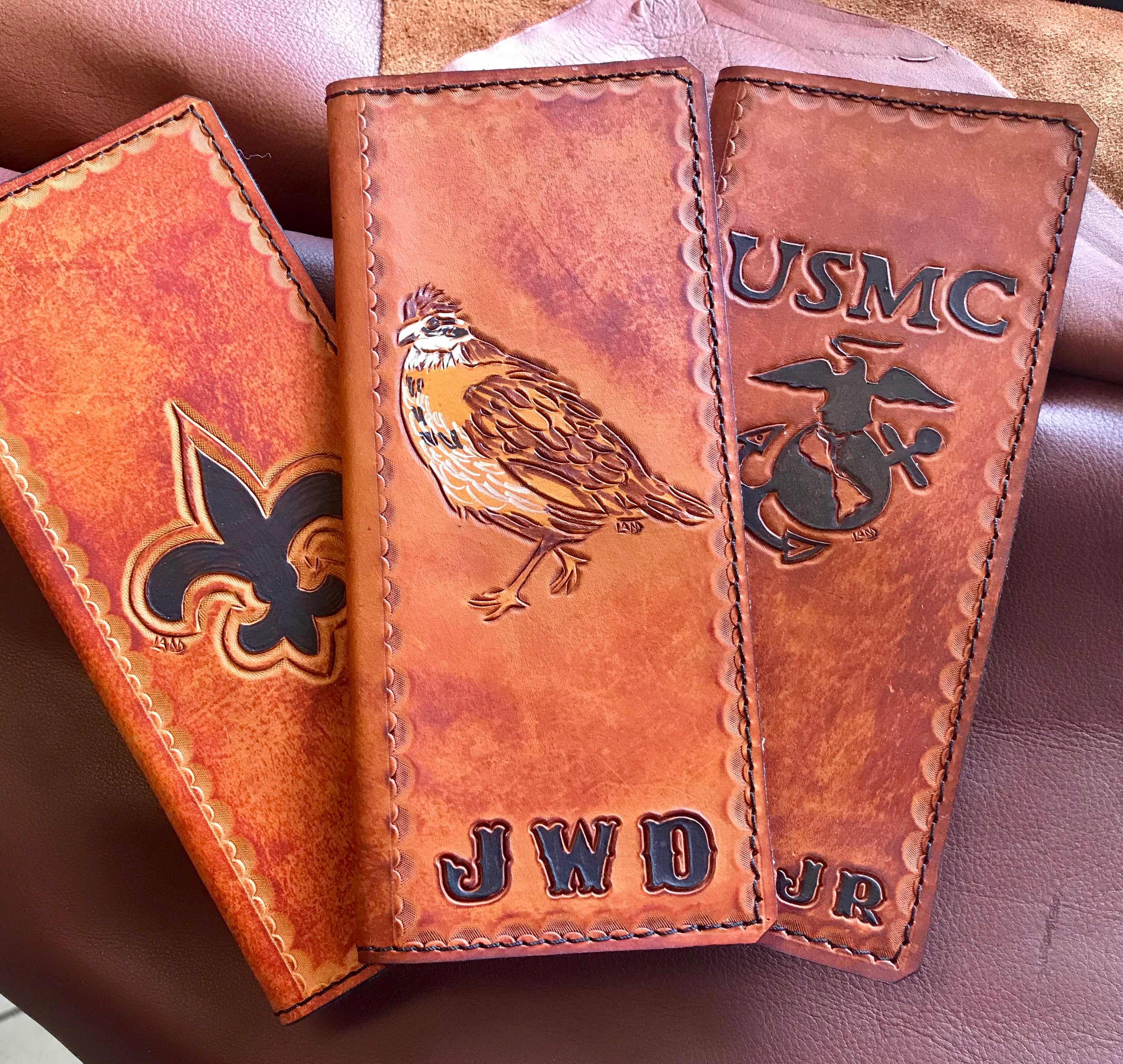 Custom Leather Tally Book