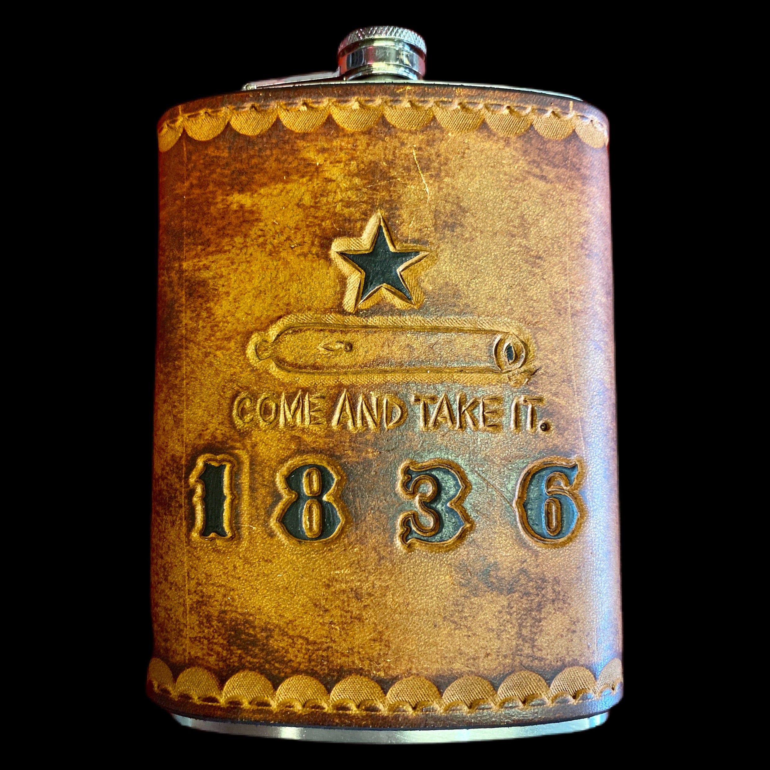 Custom Hand-Tooled Flask