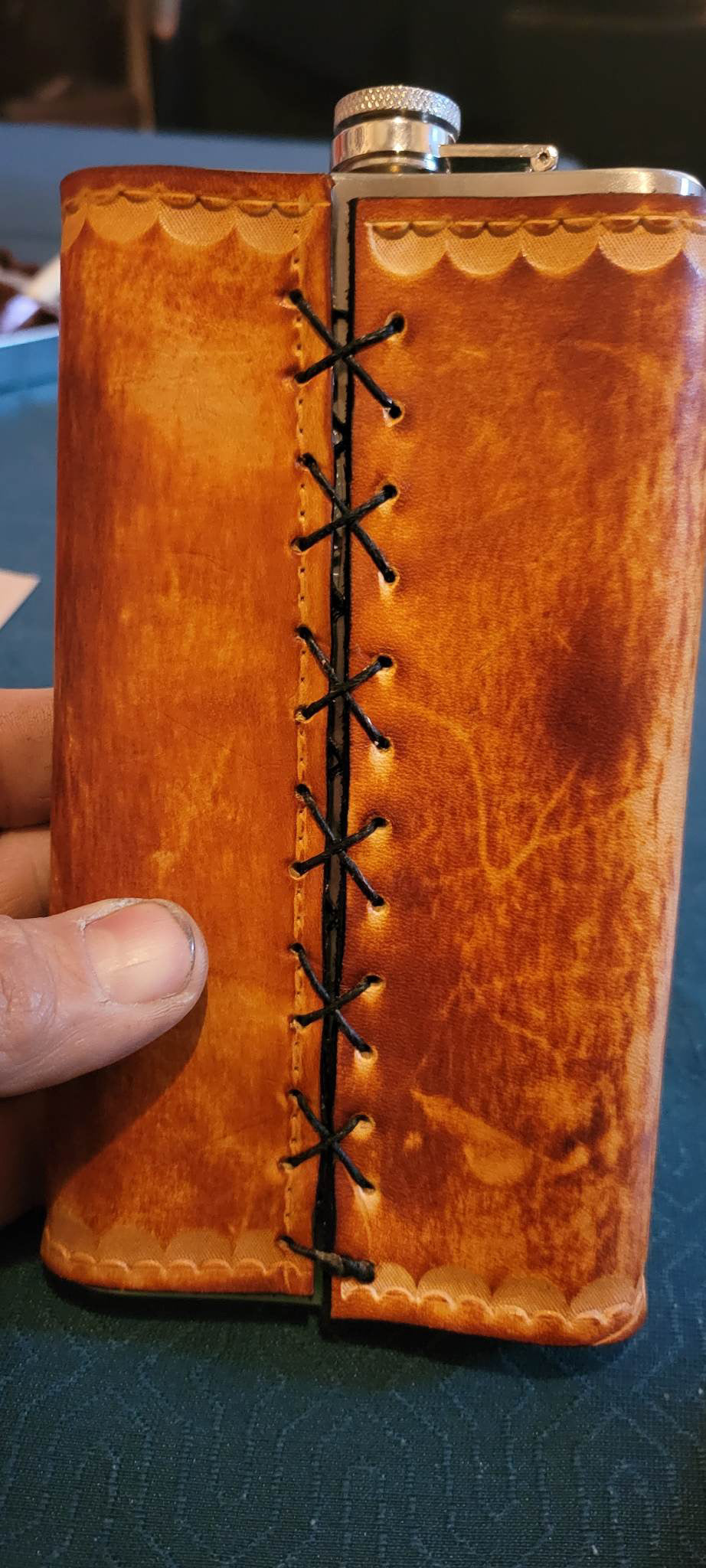 Custom Hand-Tooled Flask