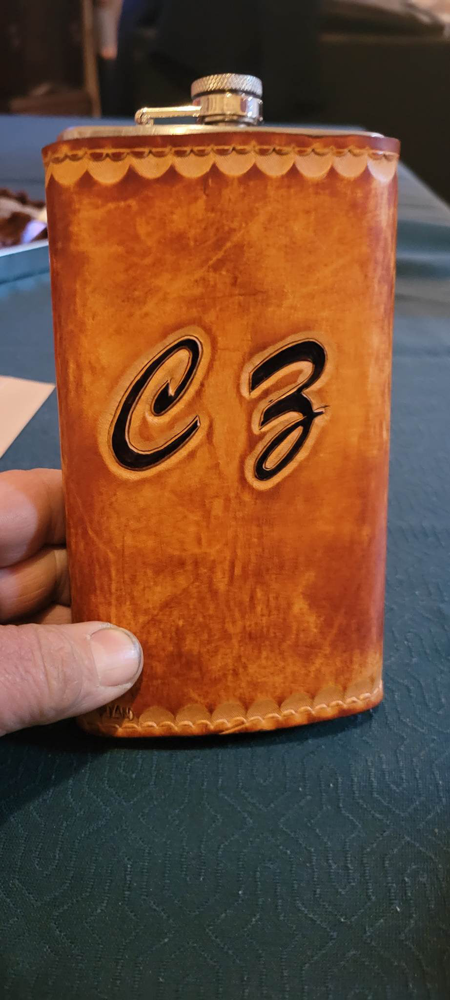 Custom Hand-Tooled Flask