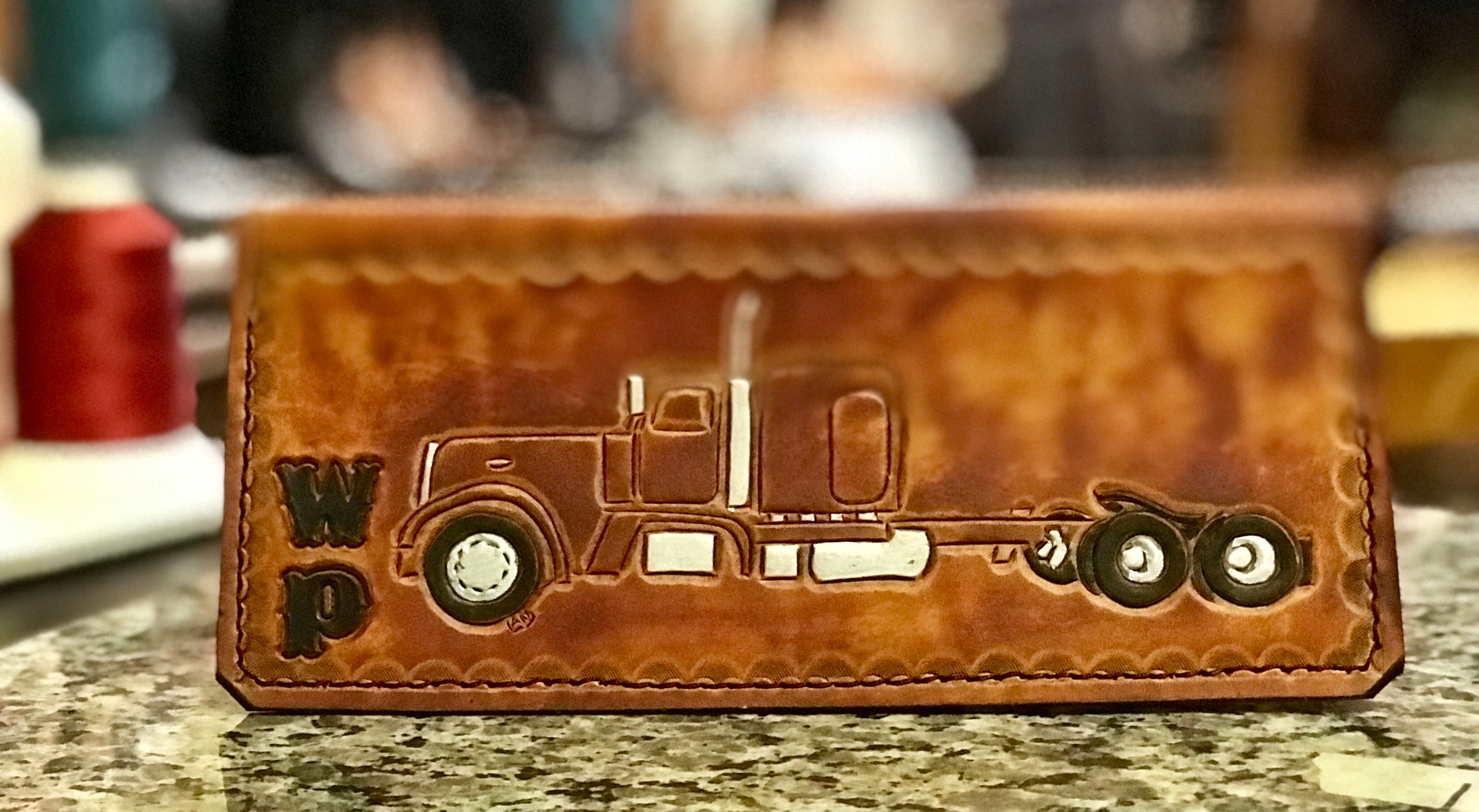 Custom Leather Tally Book