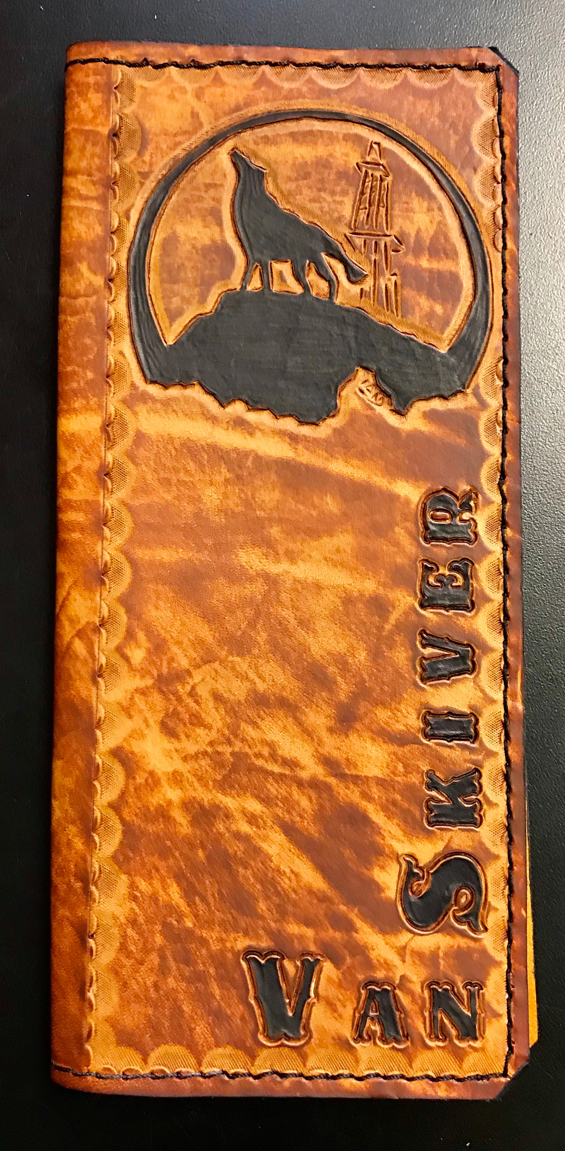 Custom Leather Tally Book