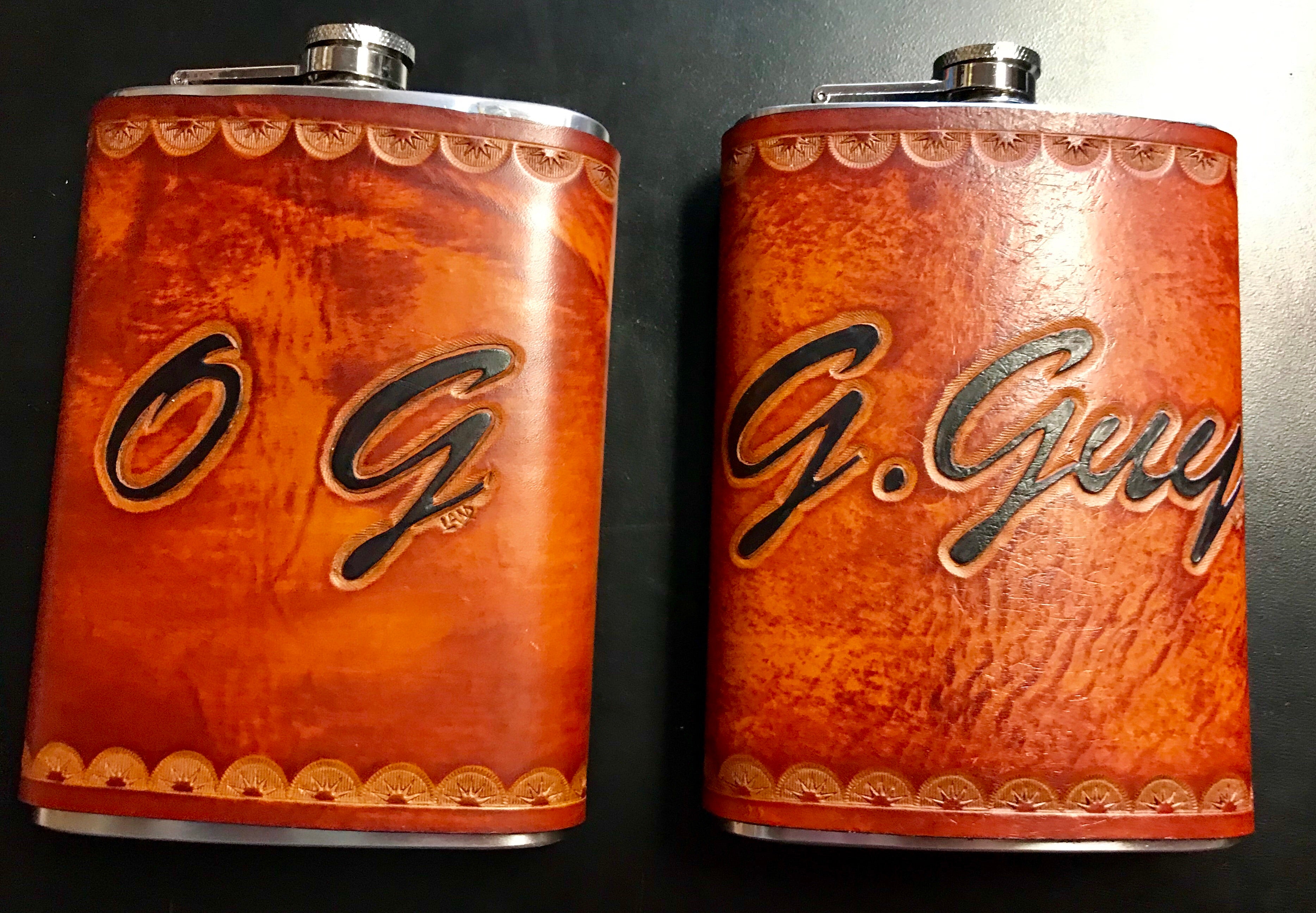 Custom Hand-Tooled Flask