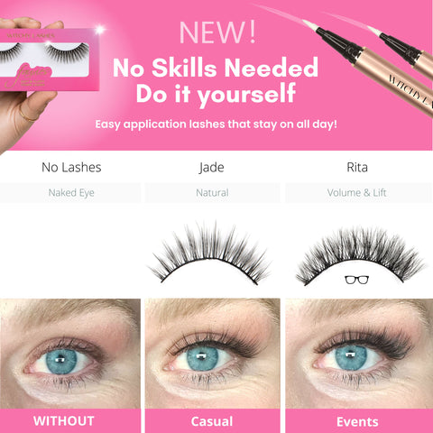 Lash styles on eye lid for cancer & chemotherapy patients USA & Canada