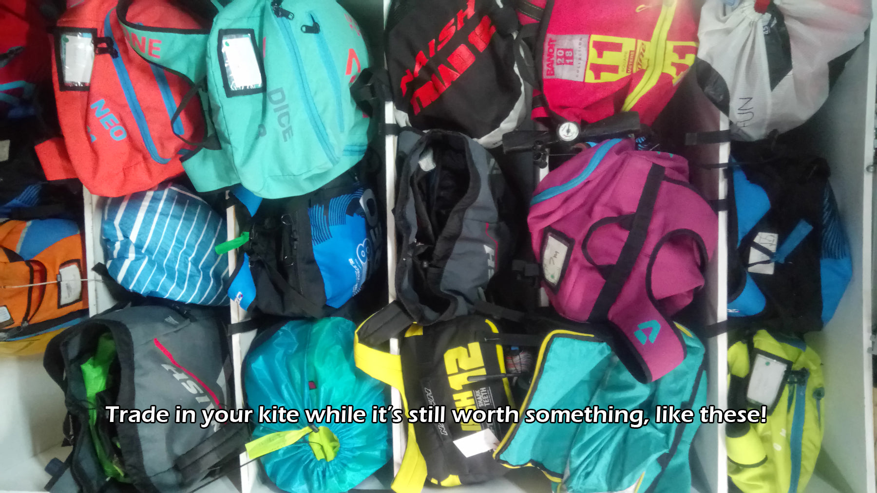 Trade in kitesurfing equipment while it's still worth something second hand