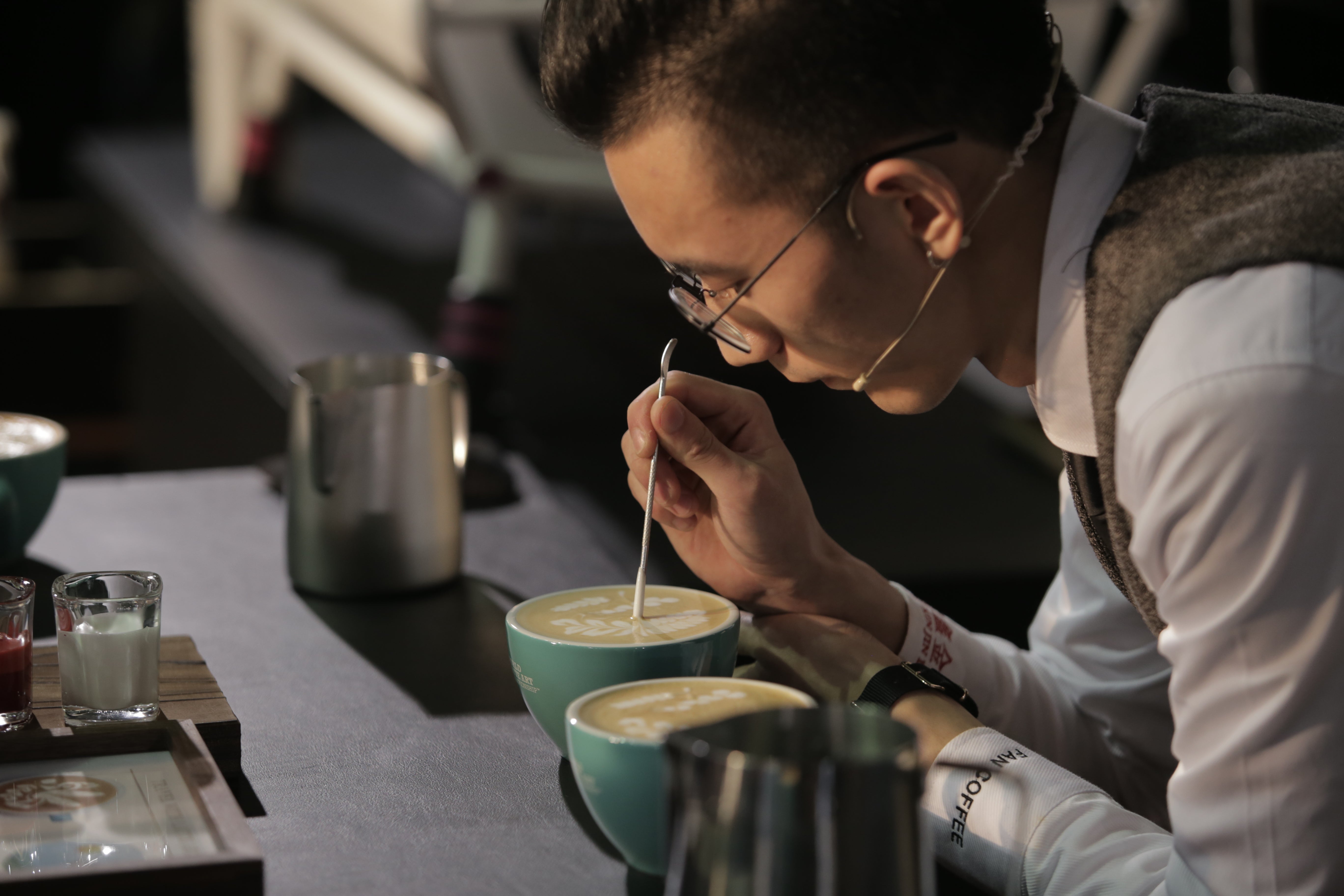 a love for ceramics. World Latte Art Championship official cups