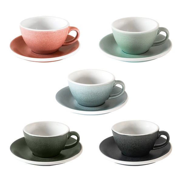 Egg Set of 1 80ml Espresso Cup & Saucer (Potters Colours)