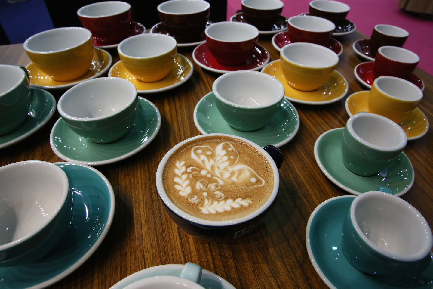 a love for ceramics. World Latte Art Championship official cups