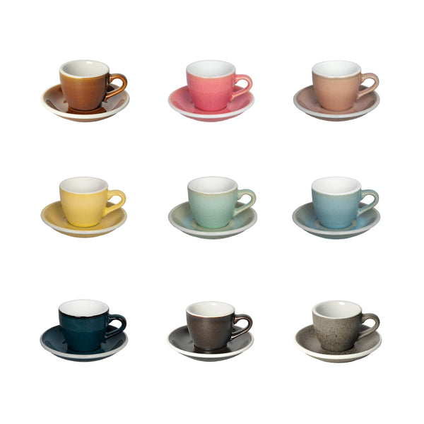 Egg - Set of 1 200ml Cappuccino Cup and Saucer - Nature Inspired Colours