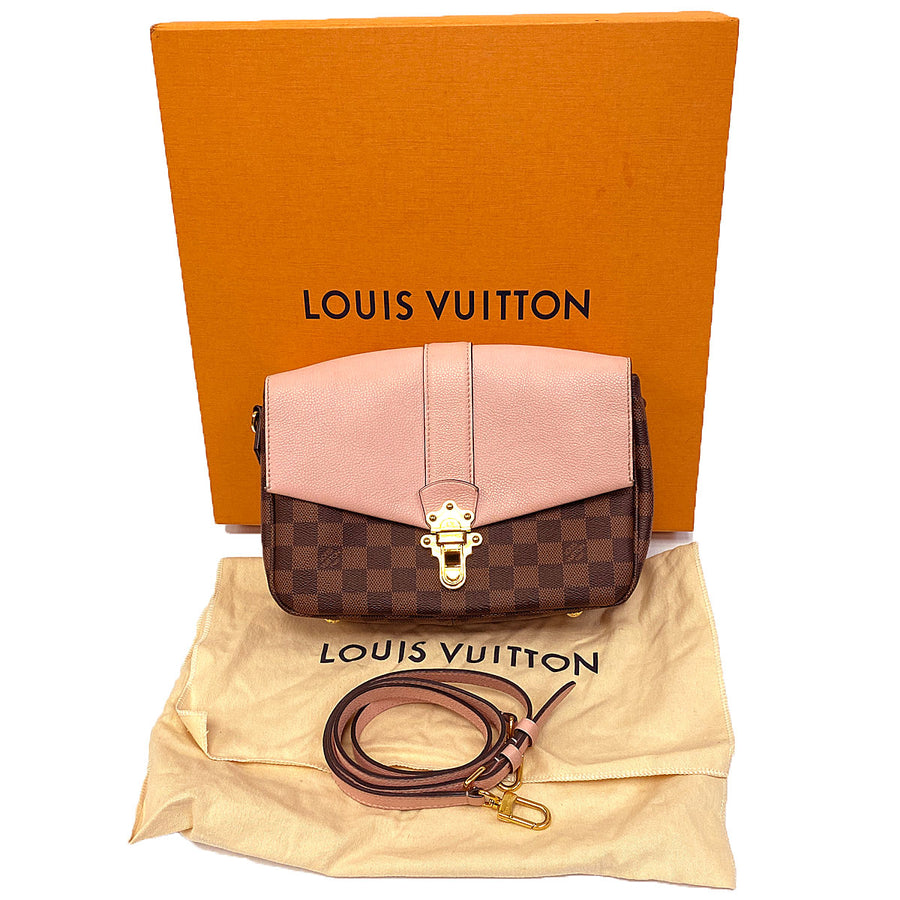 Louis Vuitton Clapton Damier Ebene Magnolia Crossbody