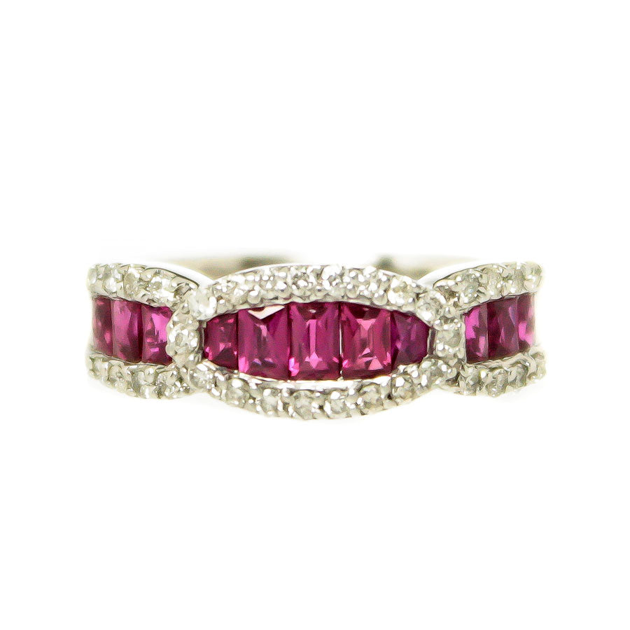 French Cut Ruby & Diamond Band Ring – Chicago Pawners & Jewelers