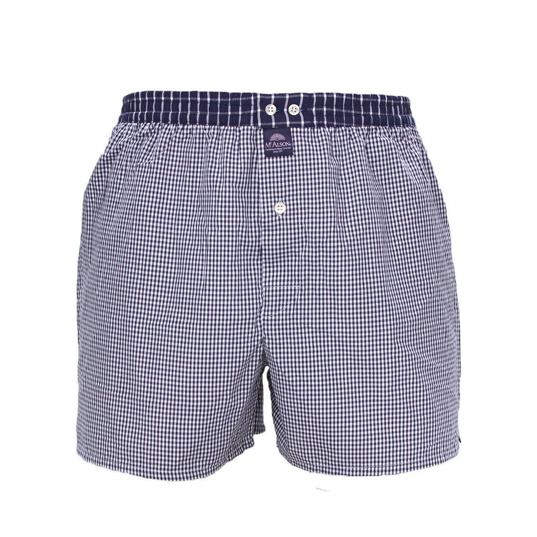 McAlson boxer short M0221 - Gingham navy blue