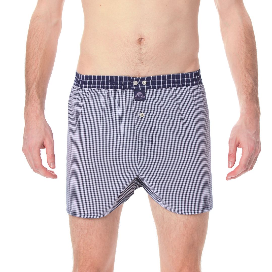 McAlson boxer short M0221 - Gingham navy blue