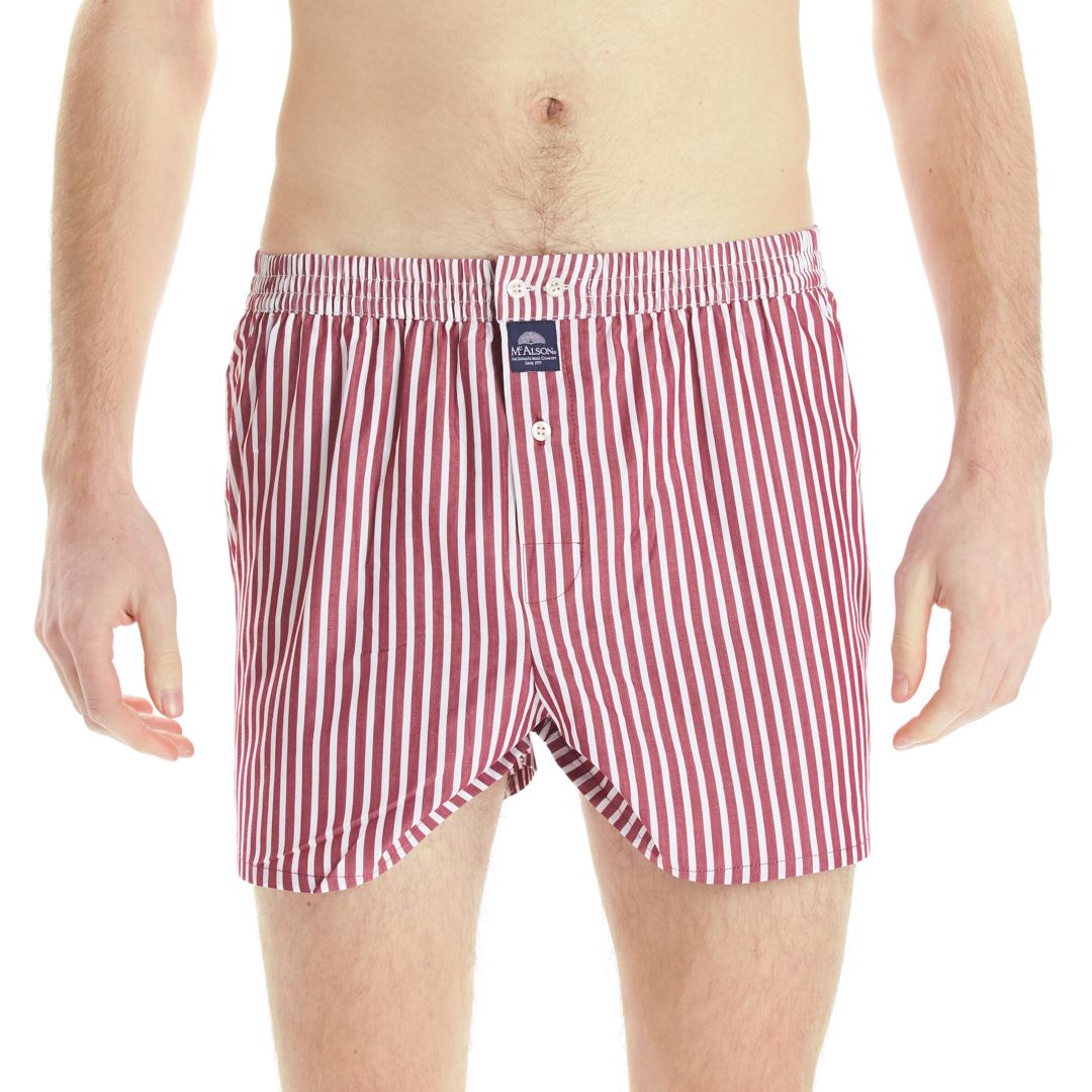 McAlson boxer short m0232 - striped burgundy