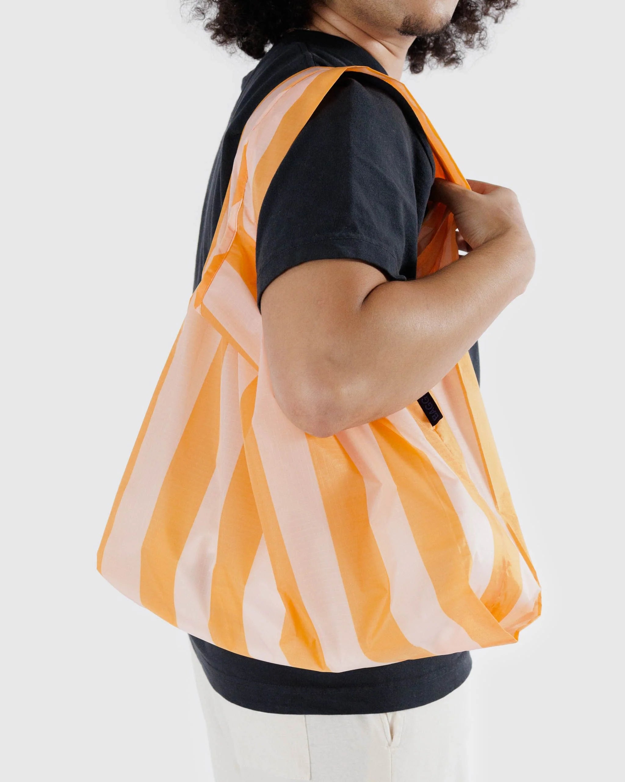 Reusable Bag in Tangerine Stripe