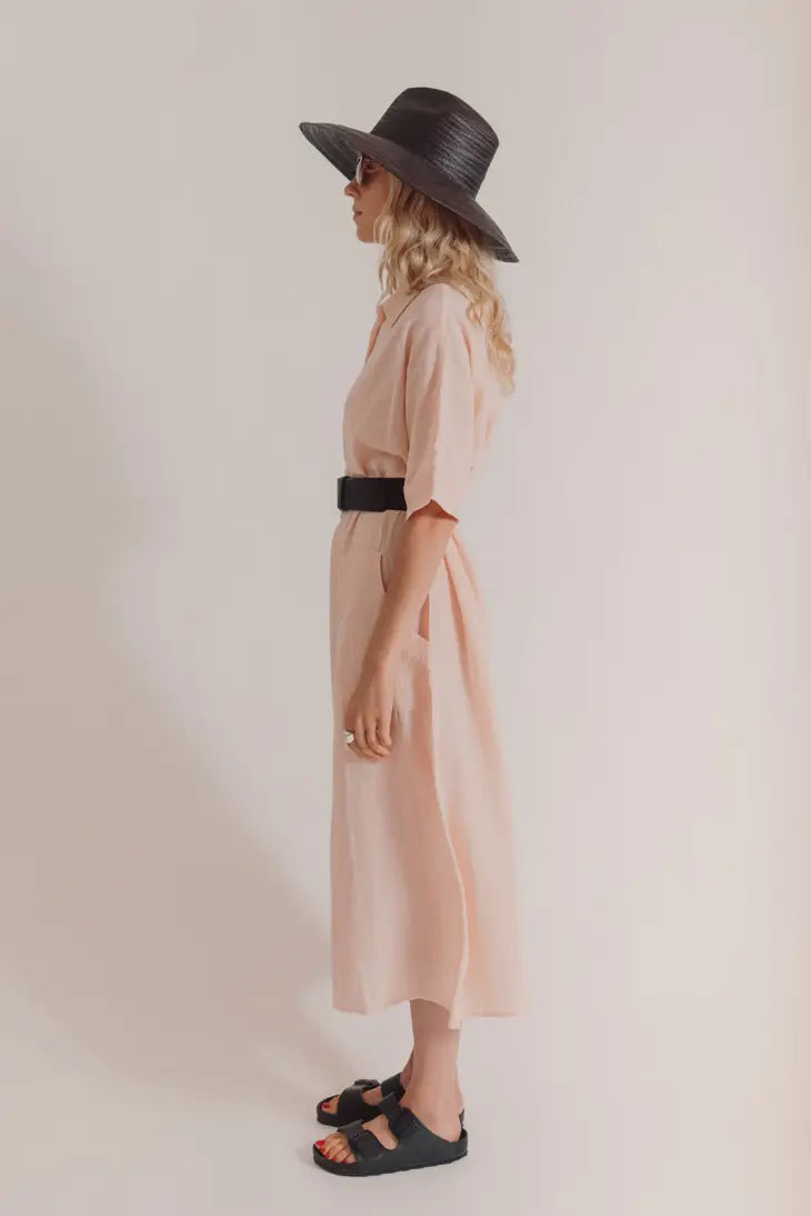 Blush Sile Shirt Dress