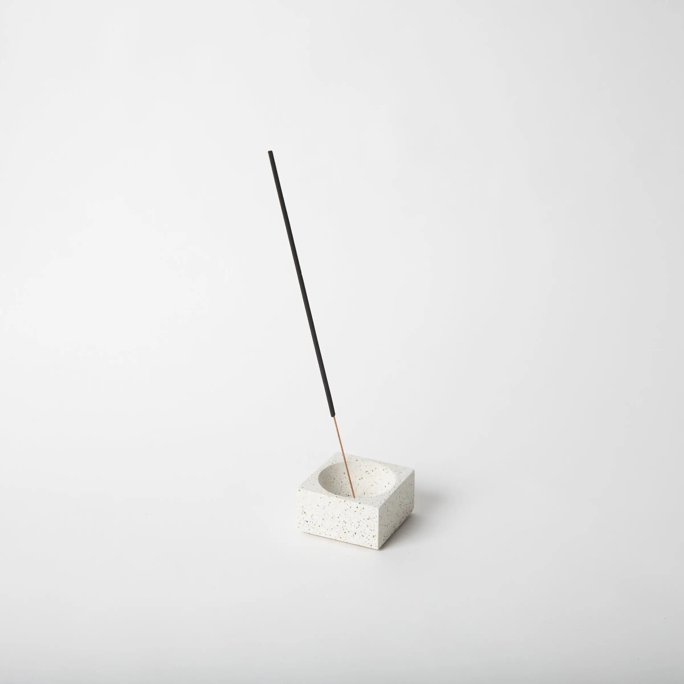 White Terrazzo Incense Holder