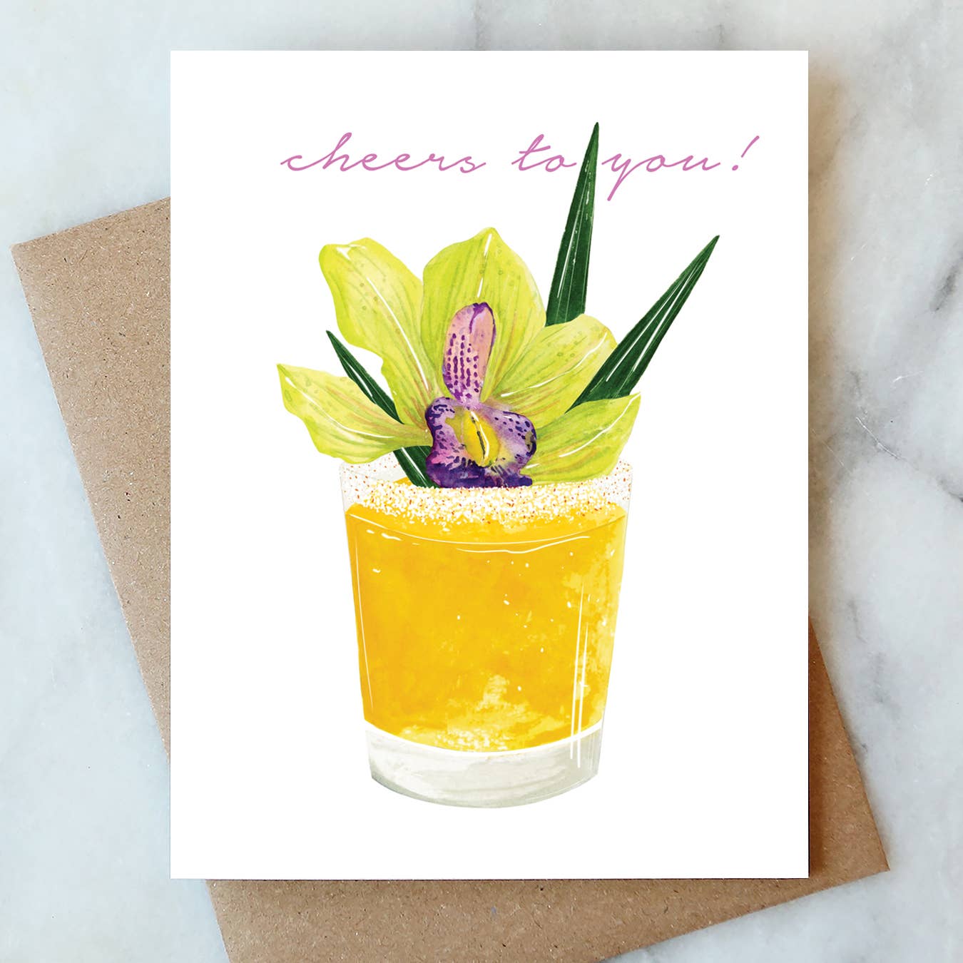 Tropical Cocktail Cheers Card