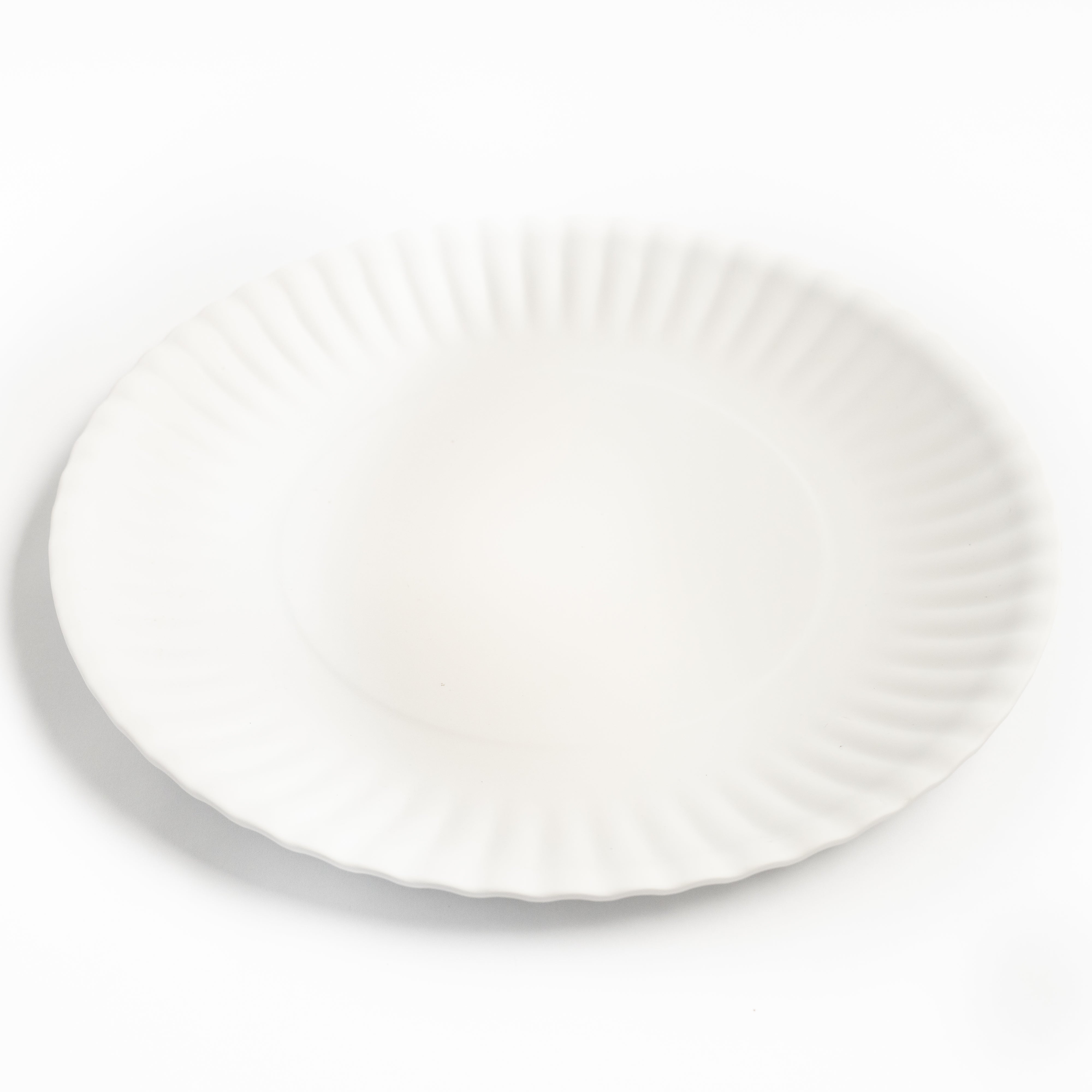 White Melamine Plates, Set of 4