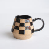 Black Checkered Mug