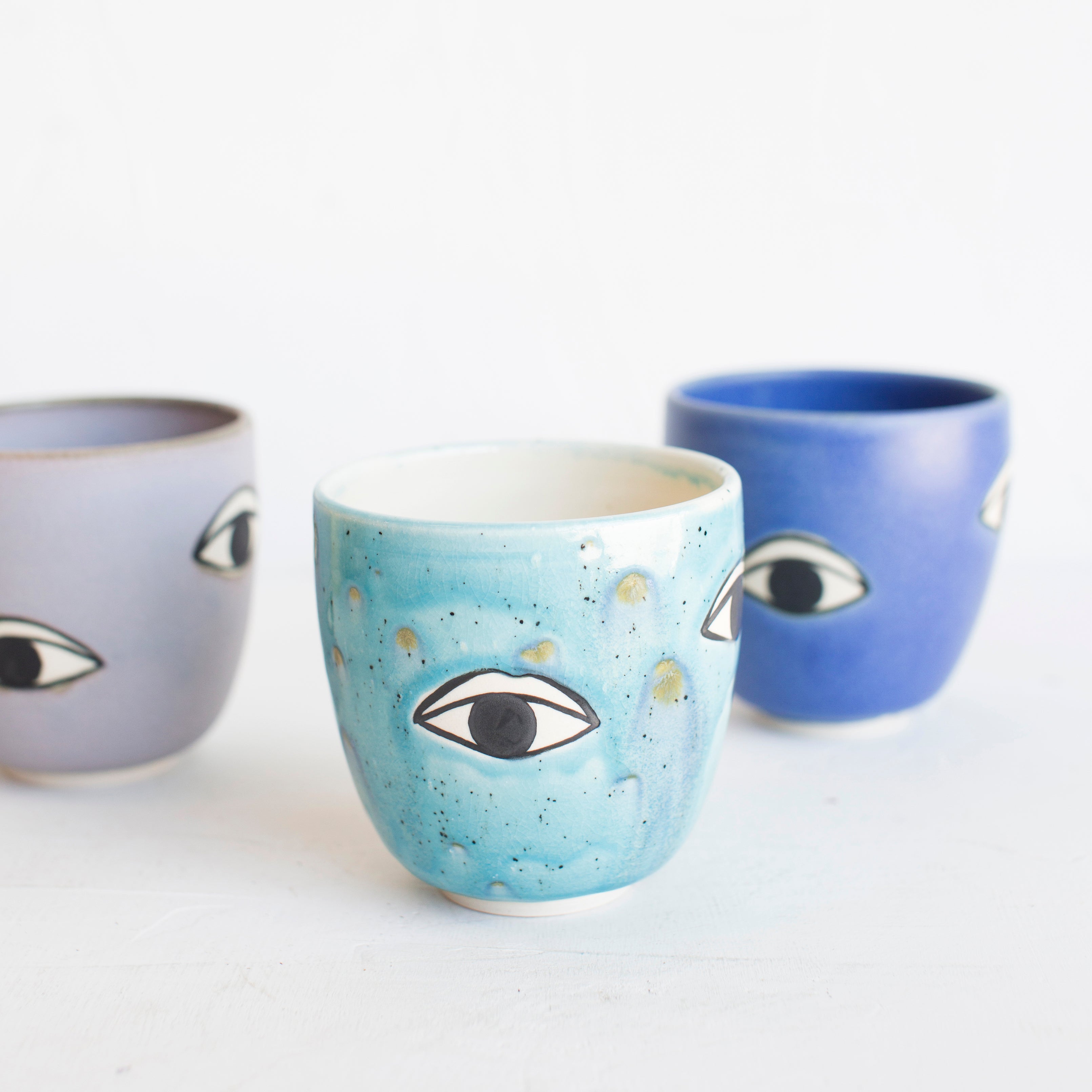 Many Eyes Cup in Turquoise Crystal