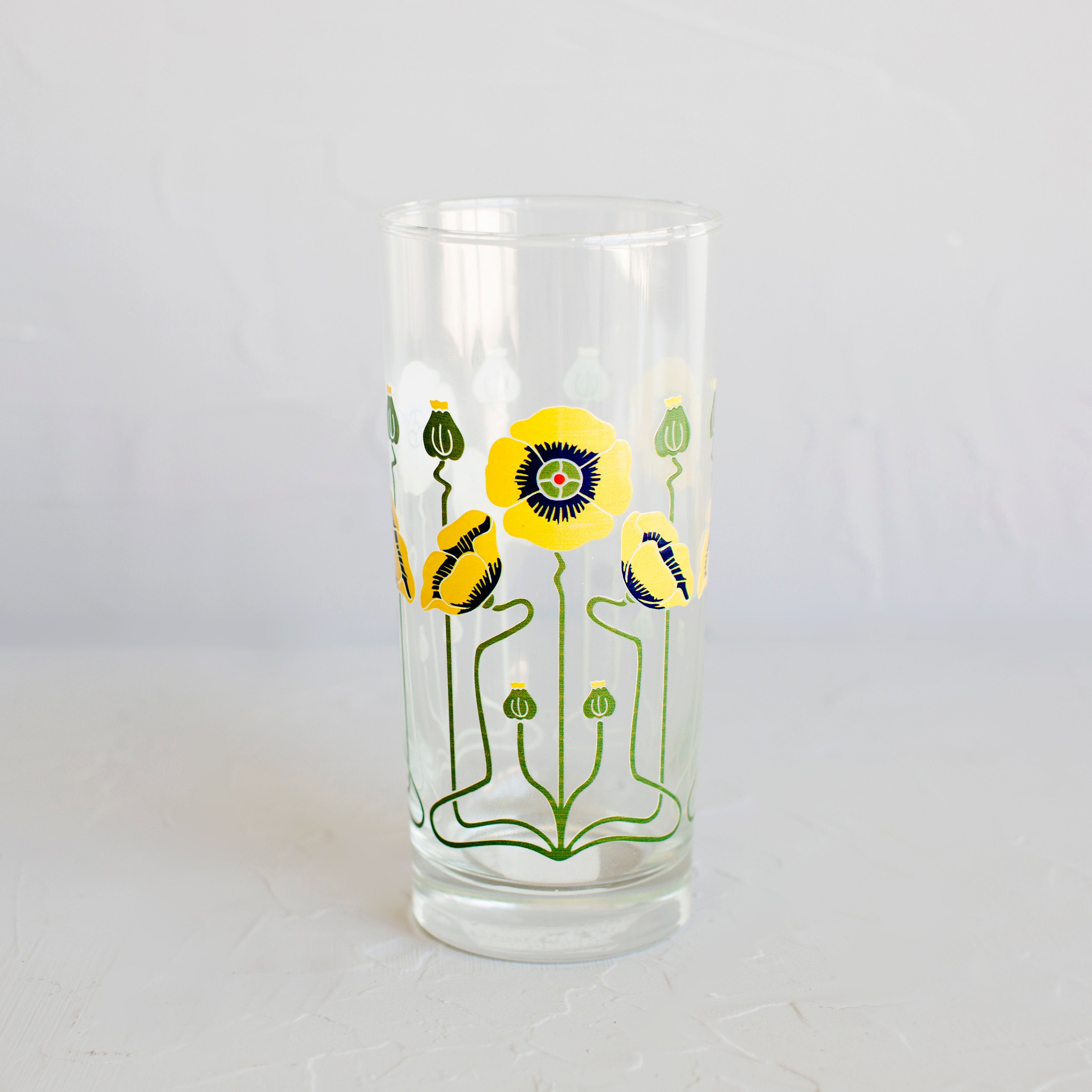 Golden Poppy Collins Glass