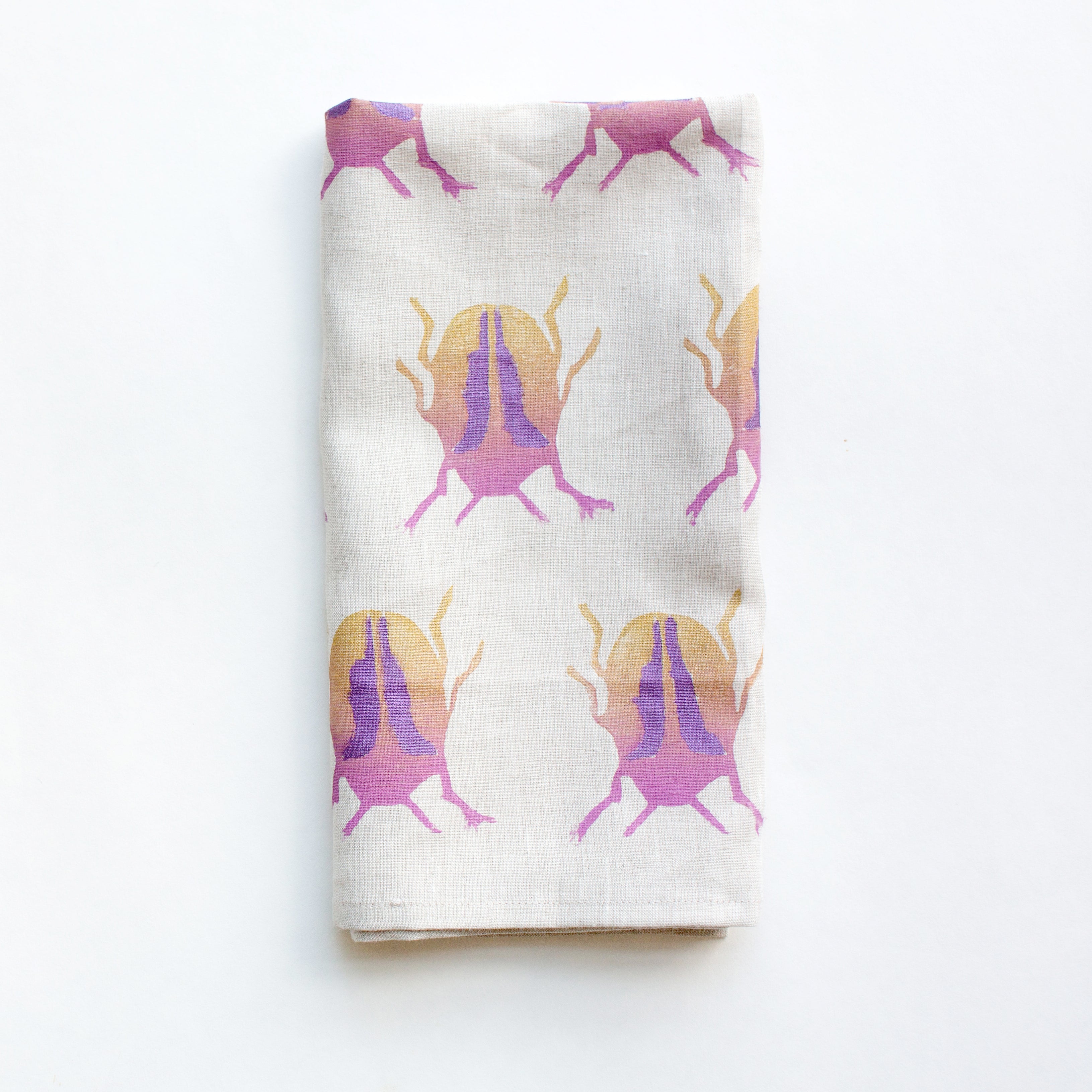 Scarabs Linen Tea Towel