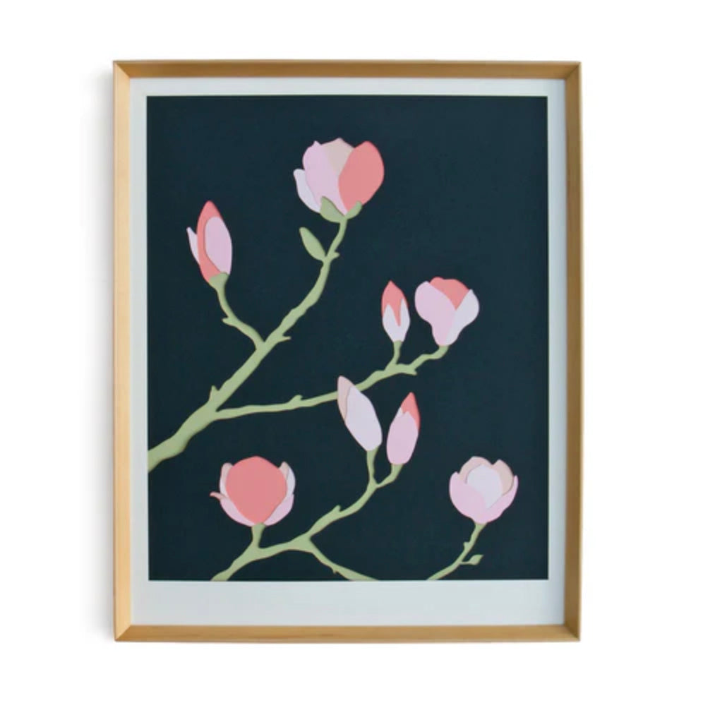 Forest Magnolia Blossoms Framed Print